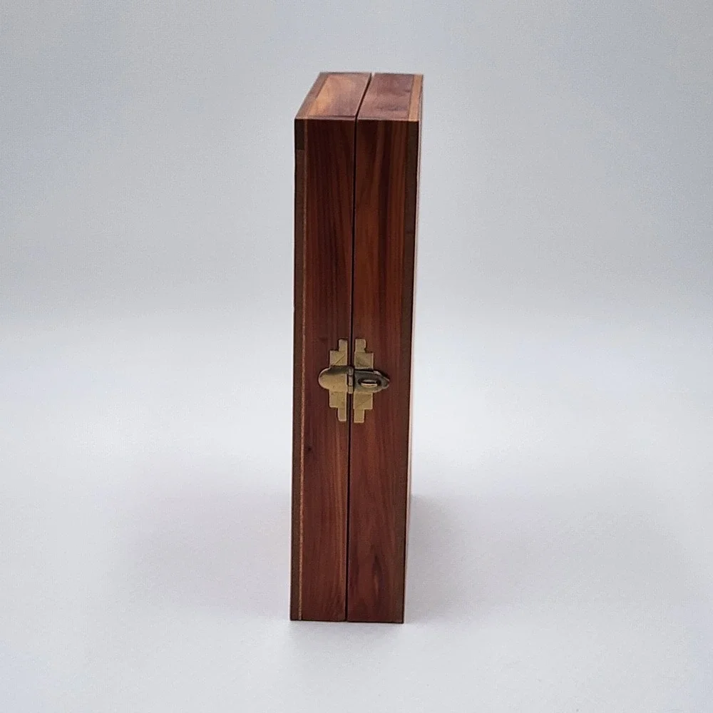 Vintage Memorial Holy Bible Cedar Box Allied‎ Industrial Workers Union Local 428